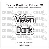 Crealies Texto Positivo Stansen German Vielen Dank (POSDE01)