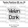 Crealies Texto Positivo Stansen German Vielen Dank (POSDE01)