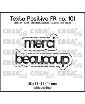 Crealies Texto Positivo Stansen French Merci Beaucoup (POSFR101)