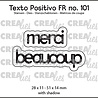 Crealies Texto Positivo Stansen French Merci Beaucoup (POSFR101)