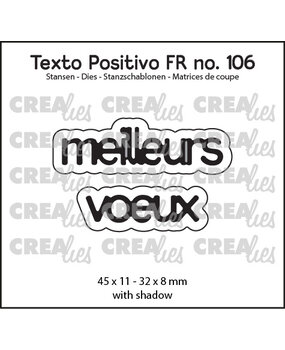 Crealies Texto Positivo Dies French Meilleurs Voeux (POSFR106)