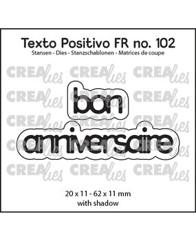 Crealies Texto Positivo Stansen French Bon Anniversaire (POSFR102)