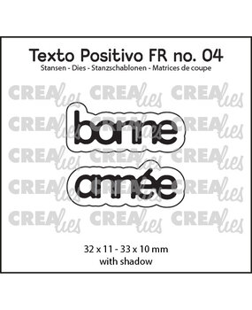 Crealies Texto Positivo Dies French Bonne Année (POSFR04)
