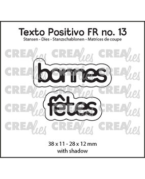 Crealies Texto Positivo Stansen French Bonnes Fêtes (POSFR13)