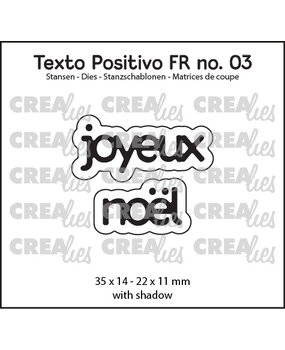 Crealies Texto Positivo Dies French Joyeux Noël (POSFR03)