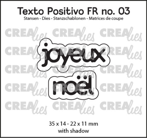 Crealies Texto Positivo Stansen French Joyeux Noël (POSFR03)