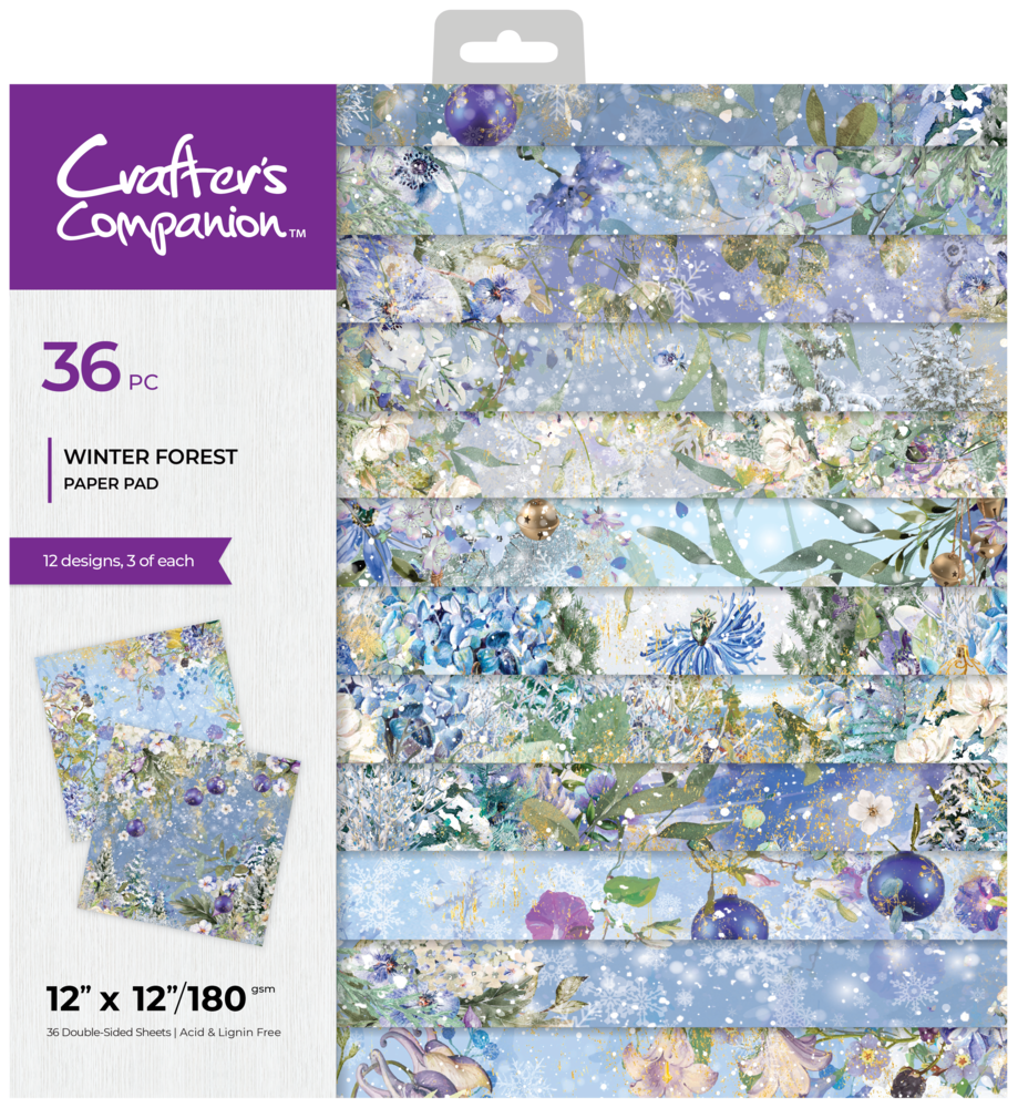 Crafter's Companion Winter Forest 12x12 Inch Christmas Paper Pad (CC-PAD12-WIFR) Crafter's Companion Winter Forest 12x12 Inch Christmas Paper Pad (CC-PAD12-WIFR)