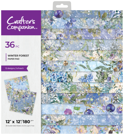 Crafter's Companion Winter Forest 12x12 Inch Christmas Paper Pad (CC-PAD12-WIFR) Crafter's Companion Winter Forest 12x12 Inch Christmas Paper Pad (CC-PAD12-WIFR)