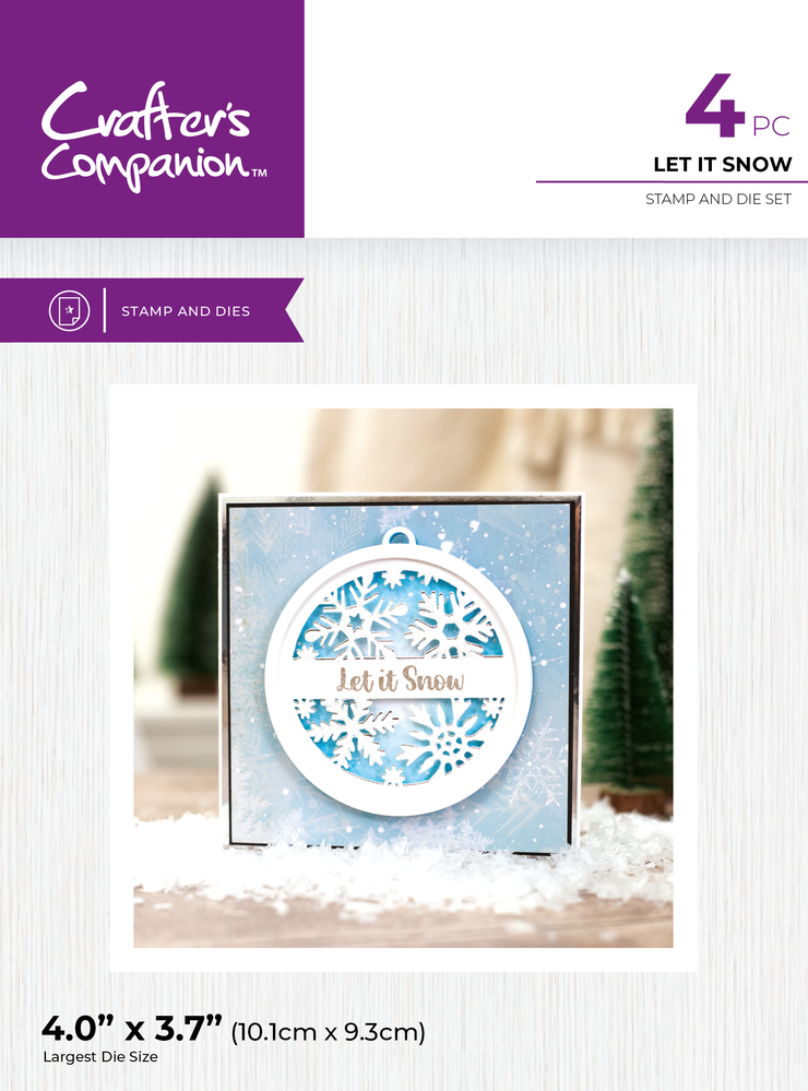 Crafter's Companion Christmas Scene Stamp & Die Let it Snow (CC-STD-LESN) Crafter's Companion Christmas Scene Stamp & Die Let it Snow (CC-STD-LESN)