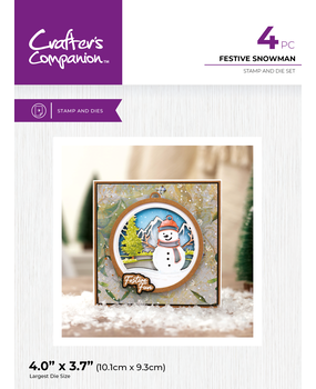 Crafter's Companion Christmas Scene Stamp & Die Festive Snowman (CC-STD-FESN)