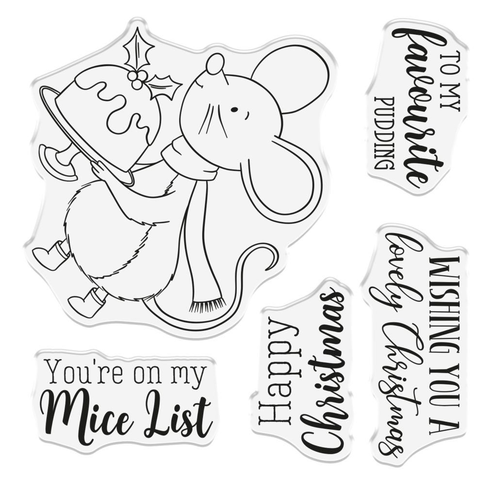 Crafter's Companion Cute Christmas Characters Clear Stamp You're on my Mice List (CC-STP-MILI)
