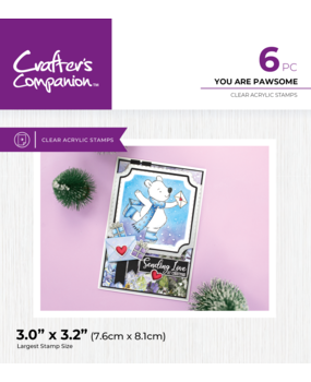 Crafter's Companion Cute Christmas Characters Clear Stamp You Are Pawsome (CC-STP-YAP)
