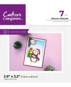 Crafter's Companion Cute Christmas Characters Clear Stamp Special Penguin (CC-STP-SPE)