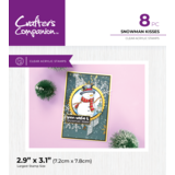 Crafter's Companion Cute Christmas Characters Clear Stamp Snowman Kisses (CC-STP-SNKI)