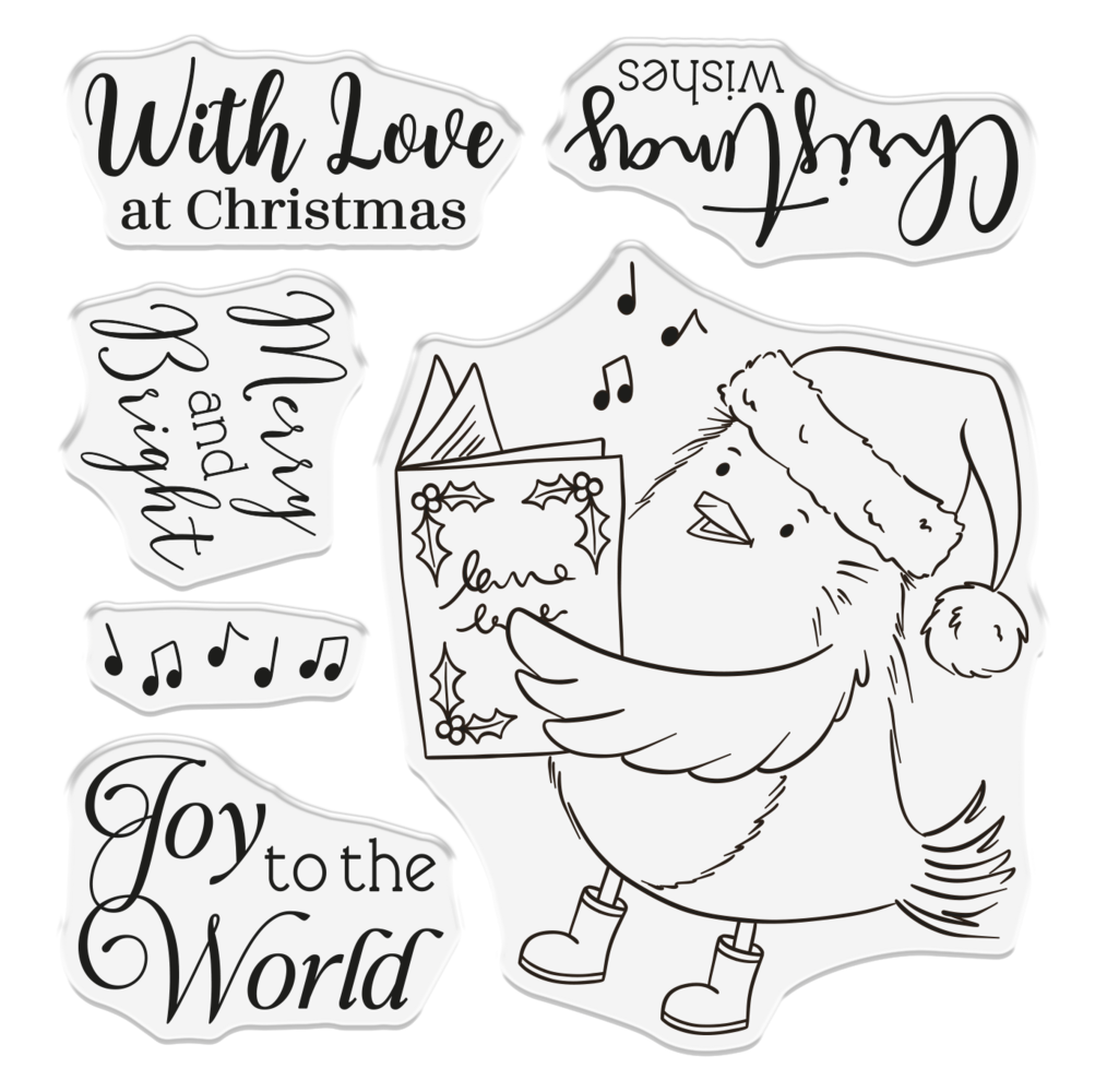 Crafter's Companion Cute Christmas Characters Clear Stamp Joyful Robin (CC-STP-JORO)