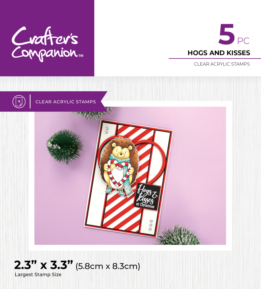 Crafter's Companion Cute Christmas Characters Clear Stamp Hog and Kisses (CC-STP-HOK) Crafter's Companion Cute Christmas Characters Clear Stamp Hog and Kisses (CC-STP-HOK)