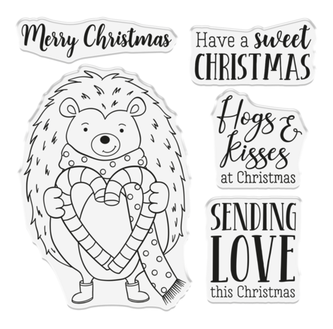 Crafter's Companion Cute Christmas Characters Clear Stamp Hog and Kisses (CC-STP-HOK) Crafter's Companion Cute Christmas Characters Clear Stamp Hog and Kisses (CC-STP-HOK)