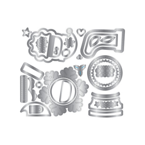 Crafter's Companion Christmas Shaker Tags Metal Die Elements (CC-MD-ELE-CHST)