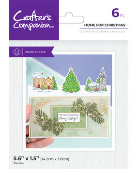 Crafter's Companion Festive Edge Stamp & Dies Home for Christmas (CC-STD-HOCH)