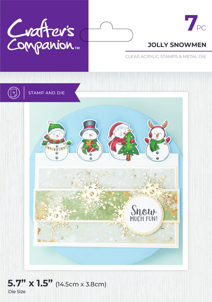 Crafter's Companion Festive Edge Stamp & Dies Jolly Snowman (CC-STD-JOSN) Crafter's Companion Festive Edge Stamp & Dies Jolly Snowman (CC-STD-JOSN)
