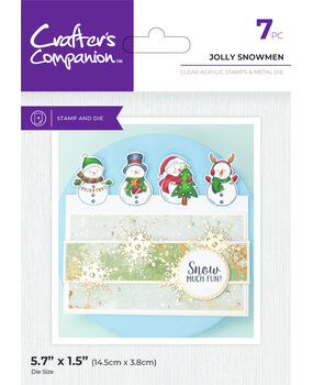 Crafter's Companion Festive Edge Stamp & Dies Jolly Snowman (CC-STD-JOSN)