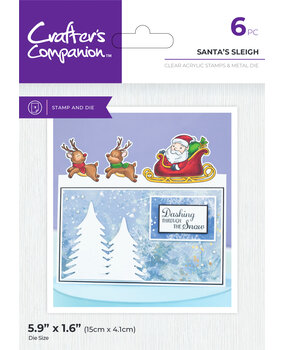 Crafter's Companion Festive Edge Stamp & Dies Santa's Sleigh (CC-STD-SASL)
