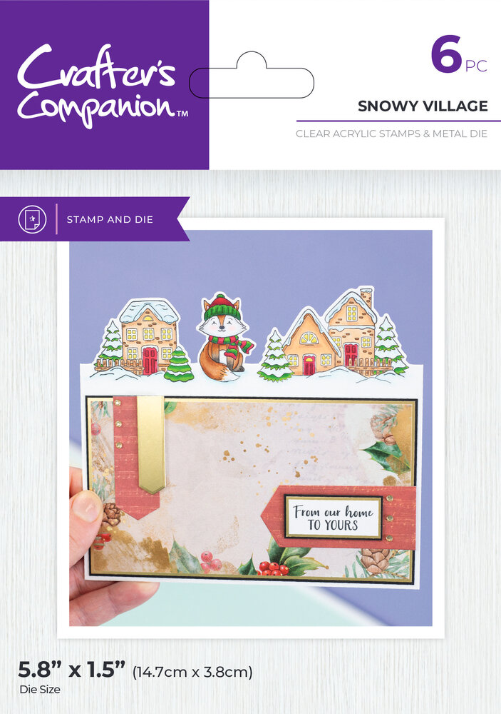 Crafter's Companion Festive Edge Stamp & Dies Snowy Village (CC-STD-SNVI) Crafter's Companion Festive Edge Stamp & Dies Snowy Village (CC-STD-SNVI)
