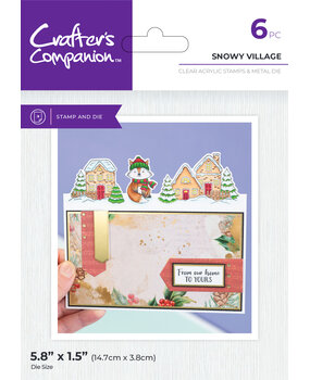 Crafter's Companion Festive Edge Stamp & Dies Snowy Village (CC-STD-SNVI)