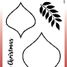 Woodware Paintable Baubles Peardrops Clear Stamps (JGS870) Woodware Paintable Baubles Peardrops Clear Stamps (JGS870)