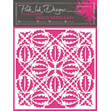 Pink Ink Designs Holly Medallion 7x7 Inch Stencil (PINKST028) (OUTLET)