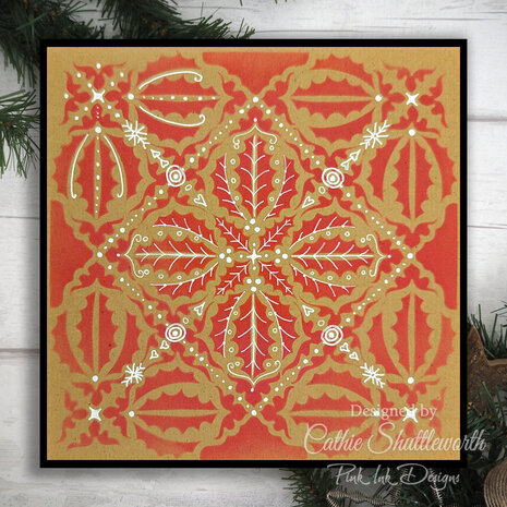 Pink Ink Designs Holly Medallion 7x7 Inch Stencil (PINKST028) (OUTLET) Pink Ink Designs Holly Medallion 7x7 Inch Stencil (PINKST028) (OUTLET)
