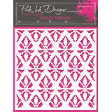 Pink Ink Designs Holly Trellis 7x7 Inch Stencil (PINKST027) (OUTLET)