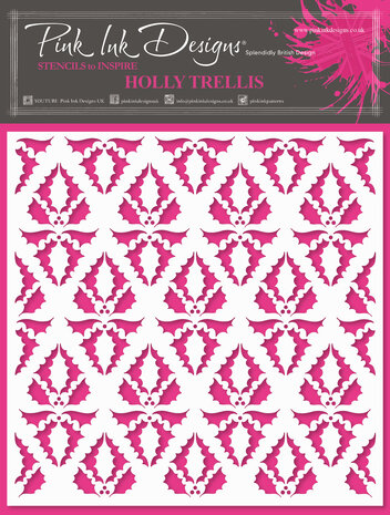 Pink Ink Designs Holly Trellis 7x7 Inch Stencil (PINKST027) (OUTLET) Pink Ink Designs Holly Trellis 7x7 Inch Stencil (PINKST027) (OUTLET)