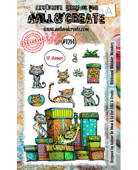 Aall and Create Stamp Set A6 Ribboned Whisker Wonders (AALL-TP-1214)