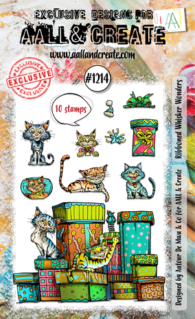 Aall and Create Stamp Set A6 Ribboned Whisker Wonders (AALL-TP-1214) Aall and Create Stamp Set A6 Ribboned Whisker Wonders (AALL-TP-1214)