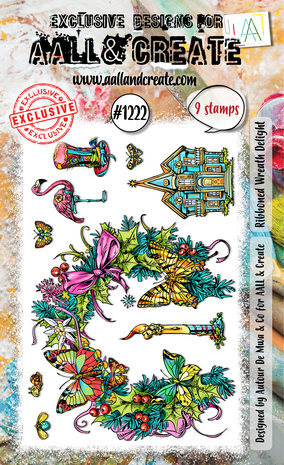 Aall and Create Stamp Set A6 Ribboned Wreath Delight (AALL-TP-1222) Aall and Create Stamp Set A6 Ribboned Wreath Delight (AALL-TP-1222)