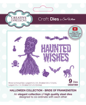 Creative Expressions Sue Wilson Craft Die Halloween Bride of Frankie (CED21064) (OUTLET)