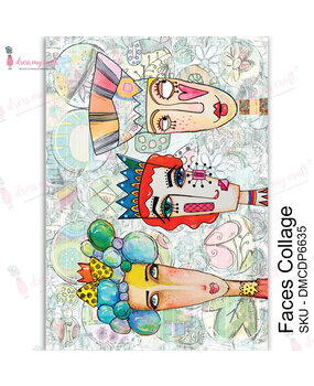 Dress My Craft Transfer Me Faces Collage (DMCDP6635) (OUTLET)