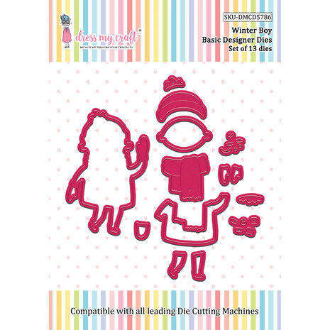 Dress My Craft Basic Designer Dies Winter Boy (DMCD5786) (OUTLET)