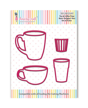 Dress My Craft Basic Designer Dies Tea & Coffee Time (DMCD5489) (OUTLET)