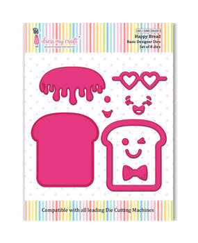 Dress My Craft Basic Designer Dies Happy Bread (DMCD6083) (OUTLET)