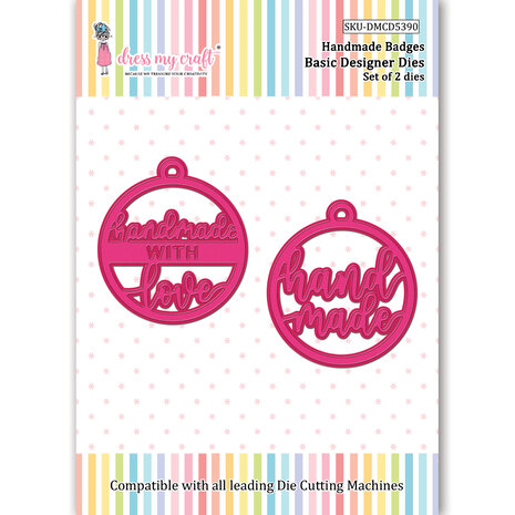 Dress My Craft Basic Designer Dies Handmade Badges (DMCD5390) (OUTLET)