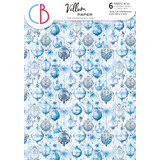 Ciao Bella Elegance of Blue A4 Vellum Paper Patterns (6pcs) (CBV018)