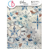Ciao Bella Elegance of Blue A4 Deluxe Paper Silver (5pcs) (CBD013)