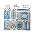 Elegance of Blue 6x6 Inch Deluxe Paper Silver (5pcs) (CBDQ013) (DISCONTINUED)