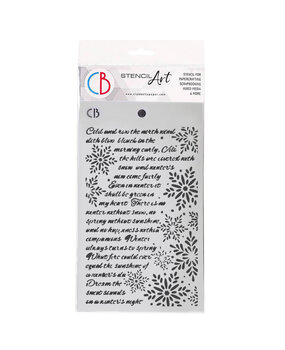 Ciao Bella Elegance of Blue 5x8 Inch Texture Stencil Winter Poem (MS139) (DISCONTINUED) Ciao Bella Elegance of Blue 5x8 Inch Texture Stencil Winter Poem (MS139) (DISCONTINUED)