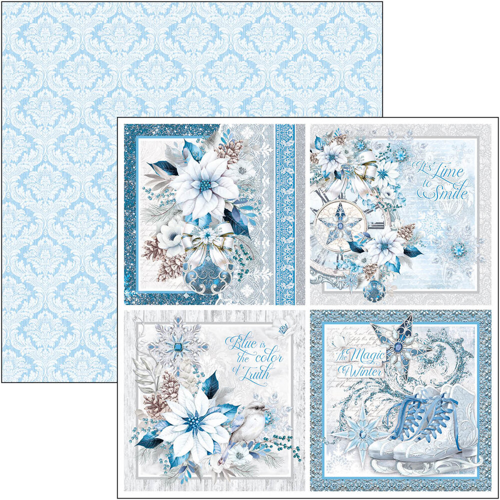 Ciao Bella Elegance of Blue 12x12 Inch Paper Pad (12pcs) (CBPM079)