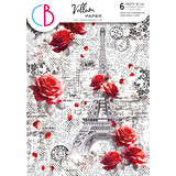 Ciao Bella Paris Je t'aime A4 Vellum Paper Patterns (6pcs) (CBV020)