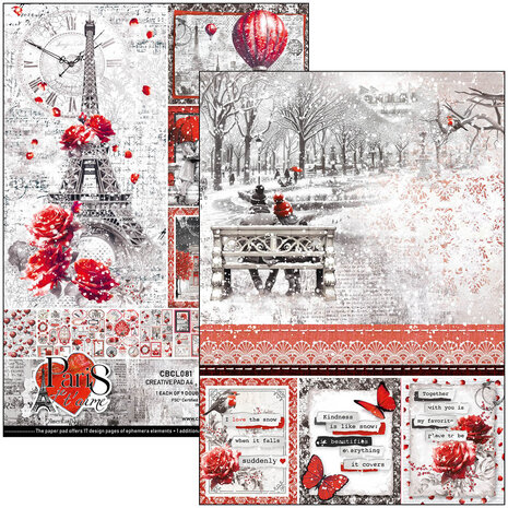 Ciao Bella Paris Je t'aime A4 Creative Pad (9pcs) (CBCL081) Ciao Bella Paris Je t'aime A4 Creative Pad (9pcs) (CBCL081)