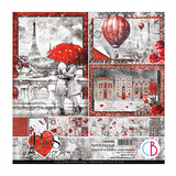 Ciao Bella Paris Je t'aime 8x8 Inch Paper Pad (12pcs) (CBH081)